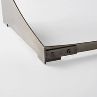 Reinhold Round Coffee Table Black Marble | Nickel Metal | Round