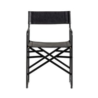 Sicily Dining Chair | Black Metal & Black Leather