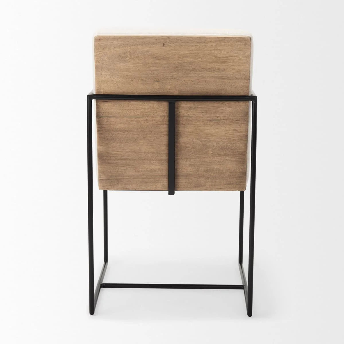 Stamford Upholstered Dining Chair Beige Fabric | Black Metal | Armed