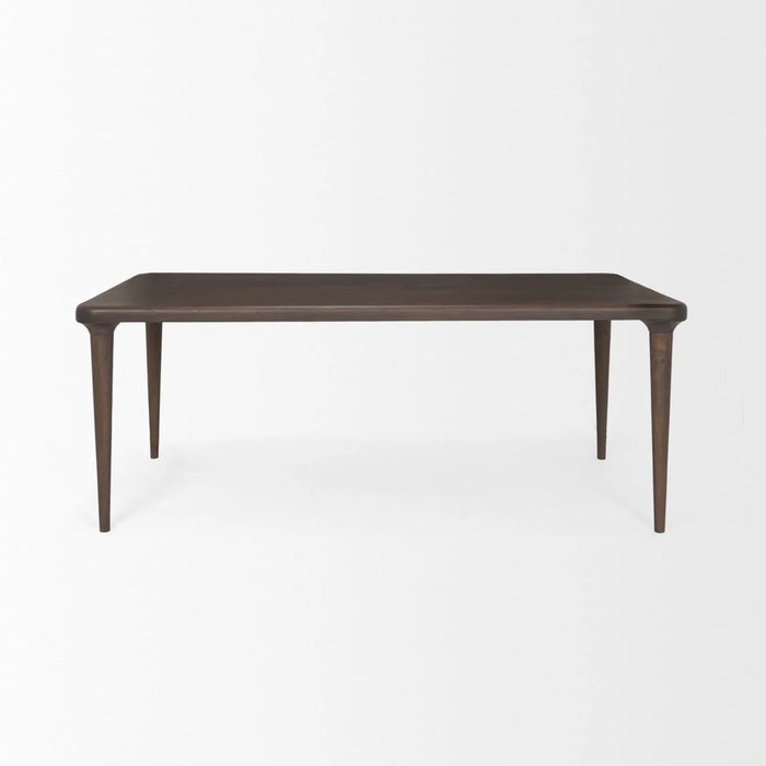 Suvan Dining Table Medium-Dark Brown Wood | 72"