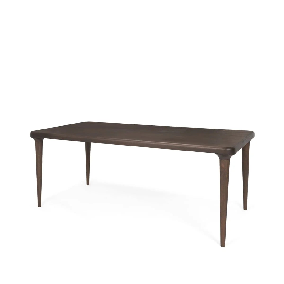 Suvan Dining Table Medium-Dark Brown Wood | 72"