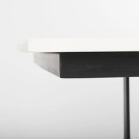 Tanner Rectangle Dining Table White Marble | Black Metal | Rectangle