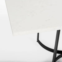 Tanner Rectangle Dining Table White Marble | Black Metal | Rectangle