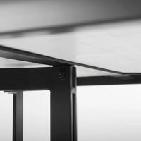 Tanner Rectangle Dining Table White Marble | Black Metal | Rectangle