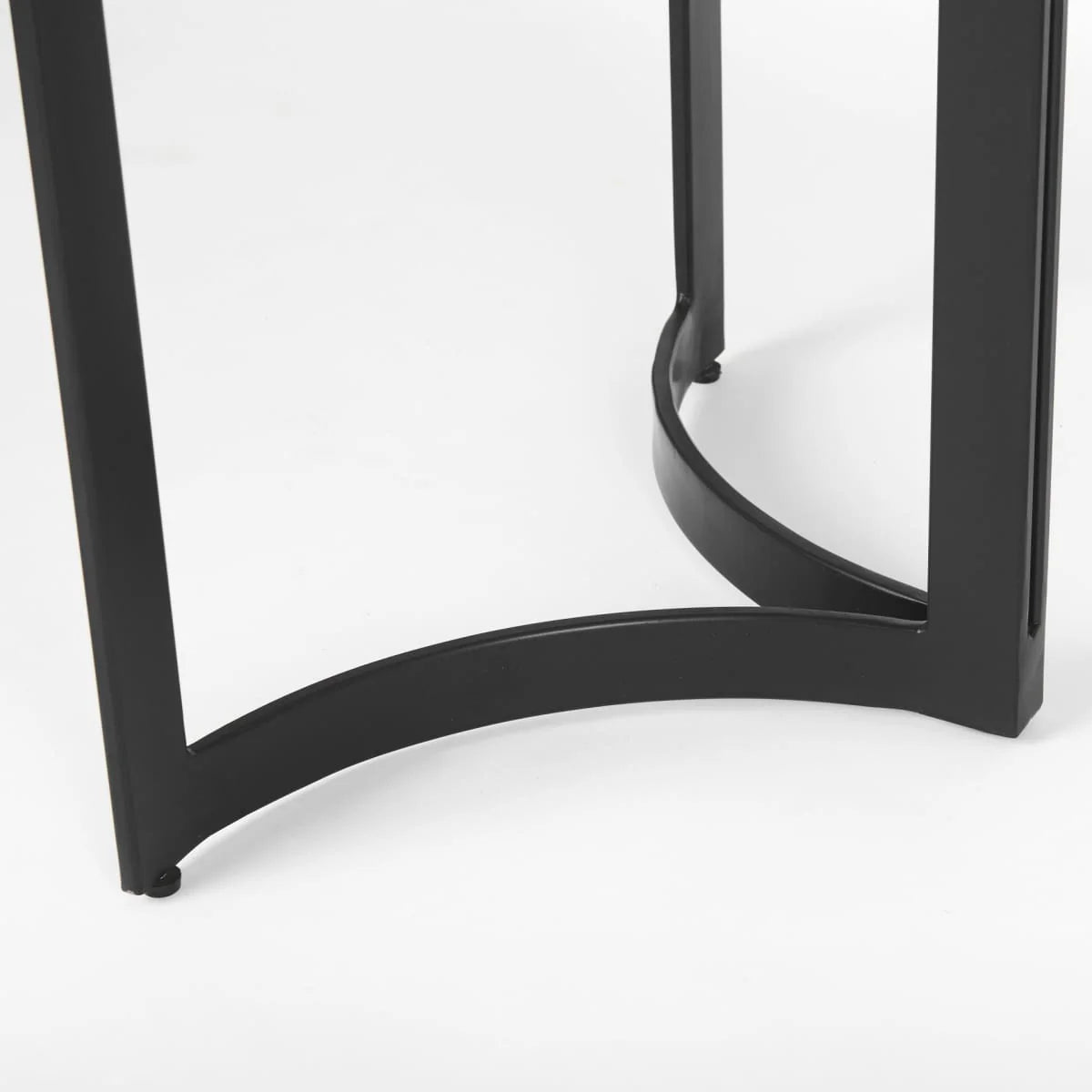 Tanner Rectangle Dining Table White Marble | Black Metal | Rectangle