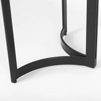 Tanner Rectangle Dining Table White Marble | Black Metal | Rectangle