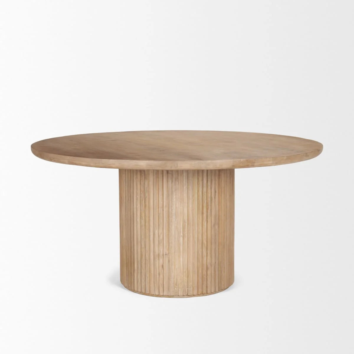 Terra Round Dining Table Light Brown Wood