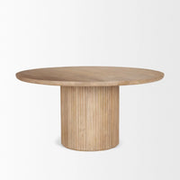 Terra Round Dining Table Light Brown Wood