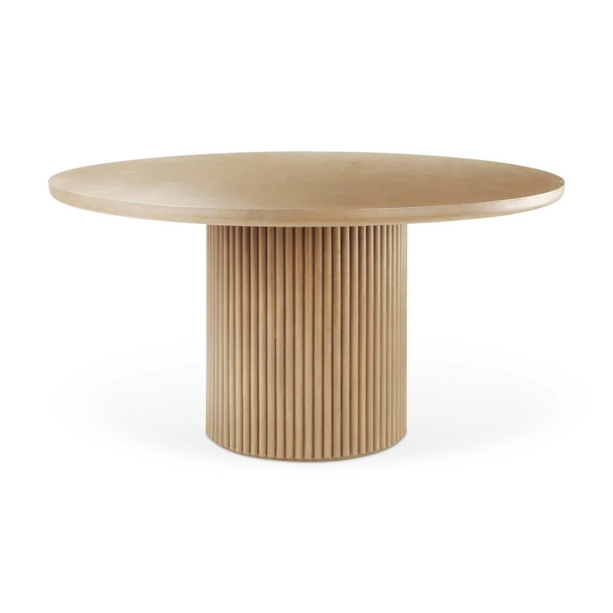 Terra Round Dining Table Light Brown Wood