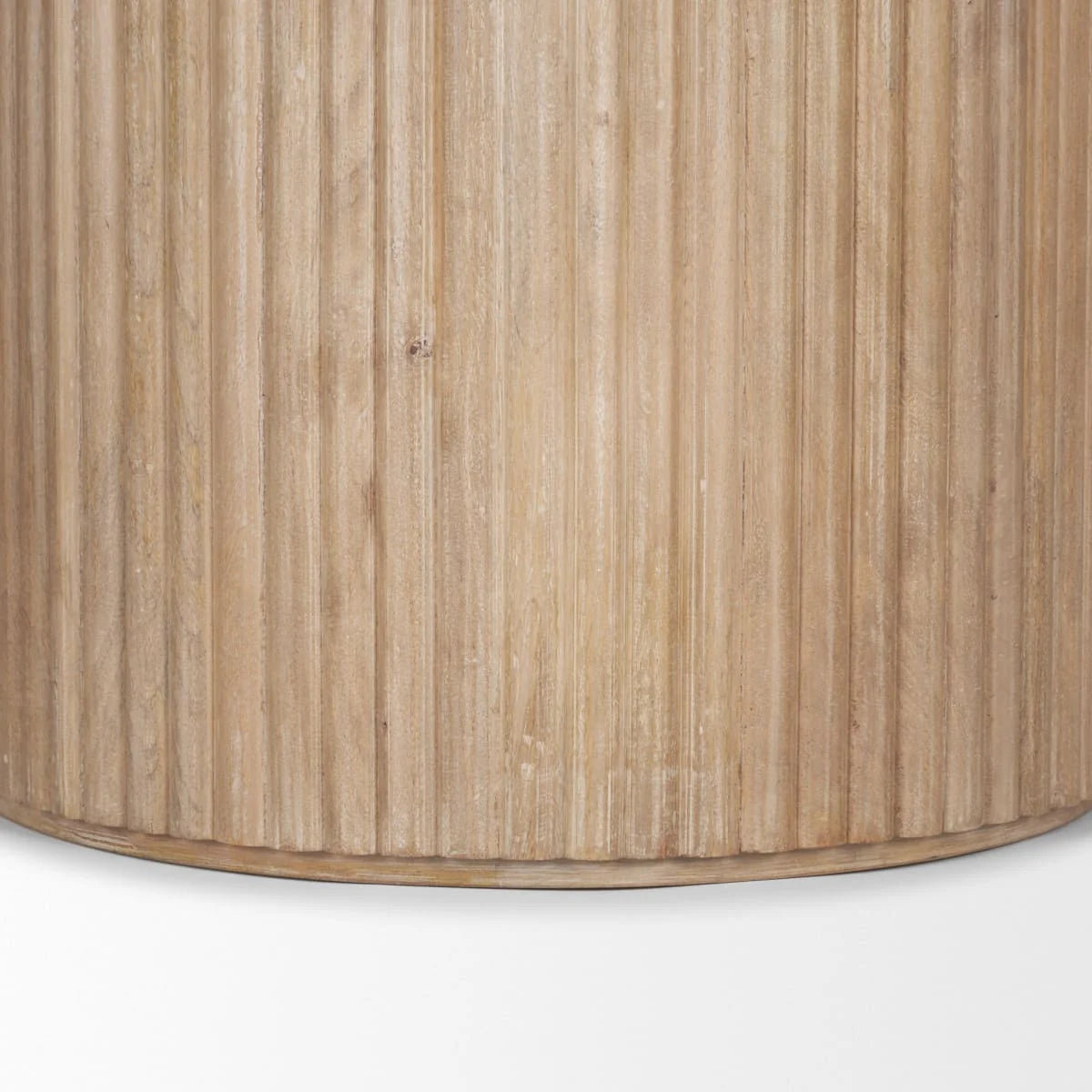 Terra Round Dining Table Light Brown Wood