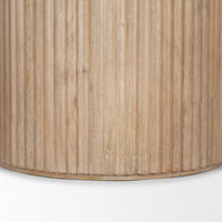 Terra Round Dining Table Light Brown Wood