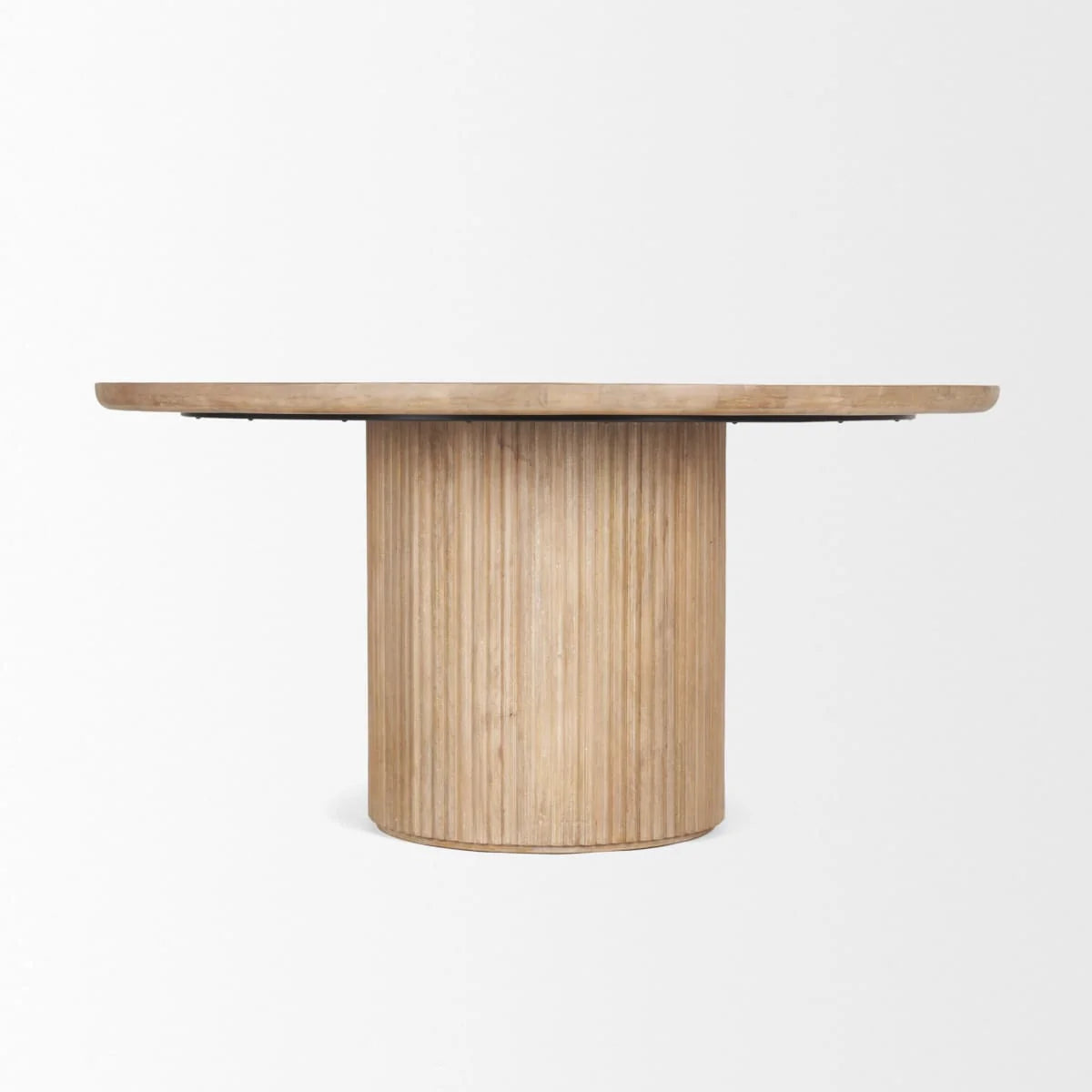 Terra Round Dining Table Light Brown Wood