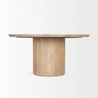 Terra Round Dining Table Light Brown Wood