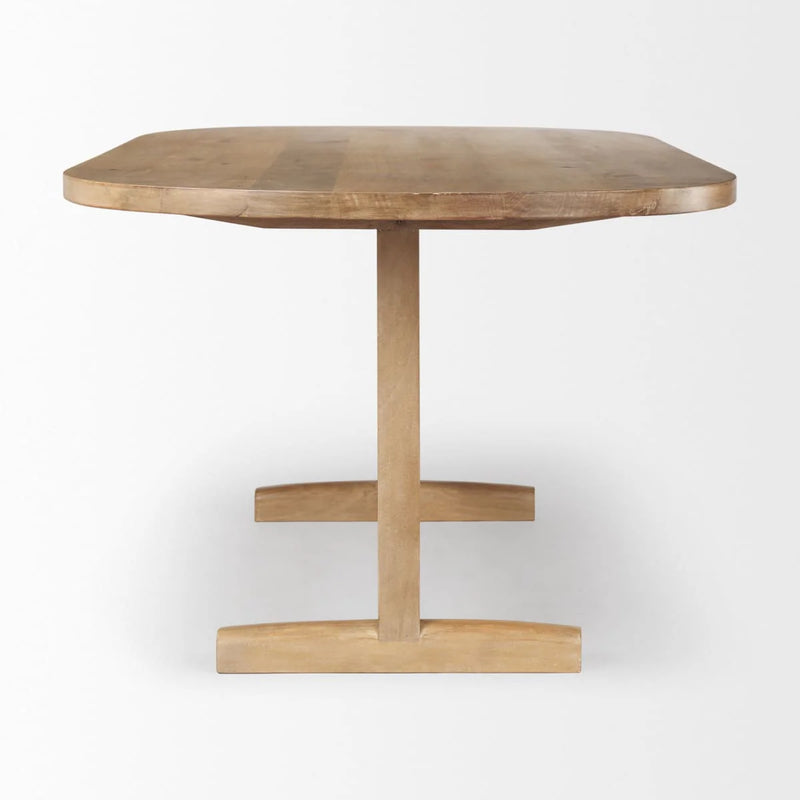 Viktor Dining Table Light Brown Wood | 84L