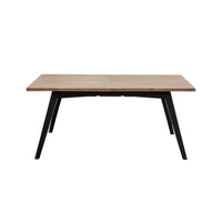 Viva Extension Dining Table - Sundried Wheat - Matte Black