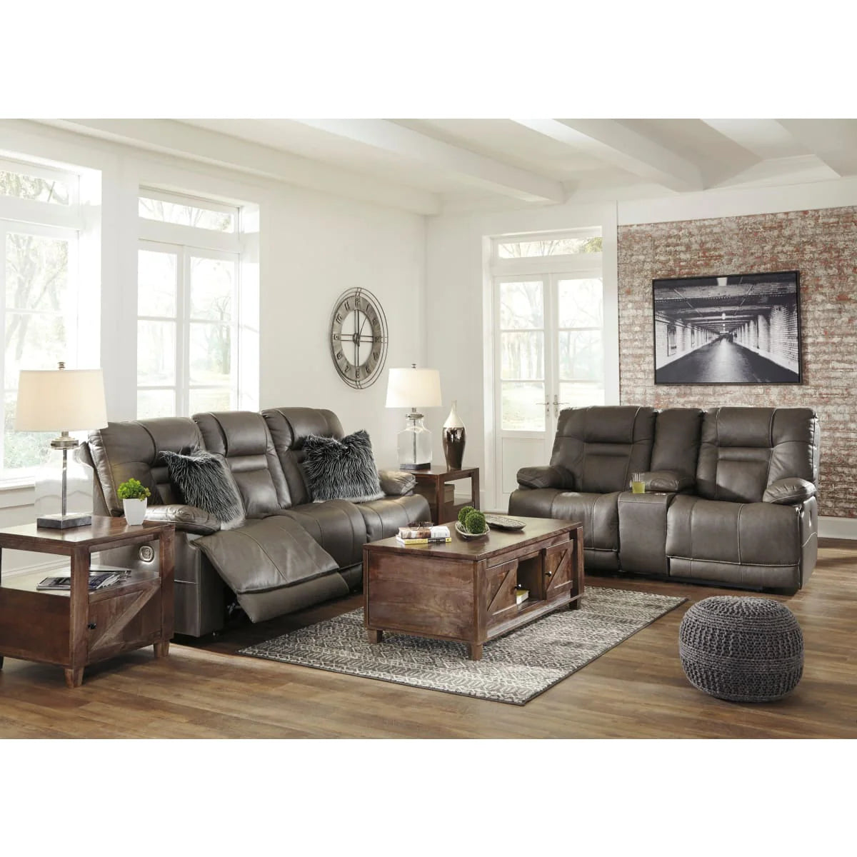 Wurstrow Smoke Power Reclining Sofa