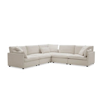 Zoe 5 Piece Modular Sectional | Cream Fabric